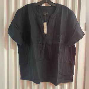 Brand new J crew women’s short sleeve v neck blouse